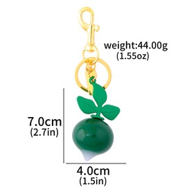 Disengor Carrot Purse Bag Charms Keychain - Cute Women Handbags and Tote Bags Jewelry Accessories - Exquisite Unique Gifts (Green radish)