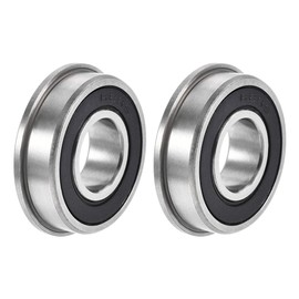 sourcing map FR8-2RS Flanged Ball Bearing 1/2 Inch x 1-1/8 Inch x 5/16 Inch Double Shielded Chrome Steel Pack of 2