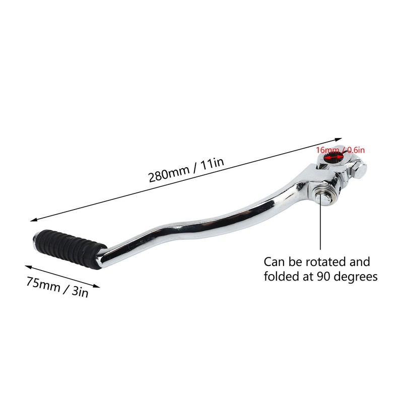 16mm Starter Lever Heavy Duty Foldable Kick Start Lever for