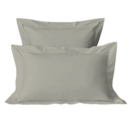 Pizuna Luxurious Cotton Oxford King Size Pillowcases 2 Pack Silver 50x90cm, 800 Thread Count Long Staple Combed Cotton Pillow Cover, Crisp Sateen Weave King Pillow Cases (Luxury Pillowcase 2 PC)