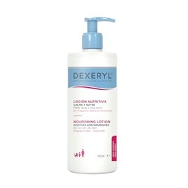 DEXERYL, Loción Nutritiva para Piel Seca a Muy Seca, Nutre por 24 Horas, Textura Ligera de Rápida Absorción, Rostro y Cuerpo, 500 ml