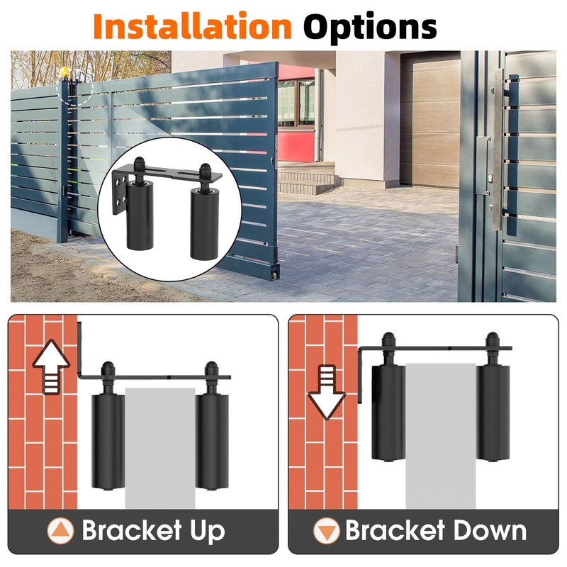 MeBantoo Sliding Gate Guide Roller Kit, Heavy Duty Black Nylon
