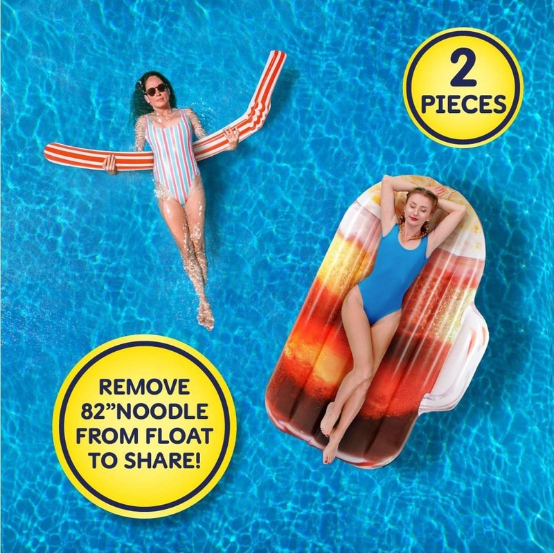 Root Beer Float and Noodle - Pool Float Tube, Inflatable