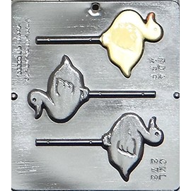 Duck Lollipop Chocolate Candy Mold 272