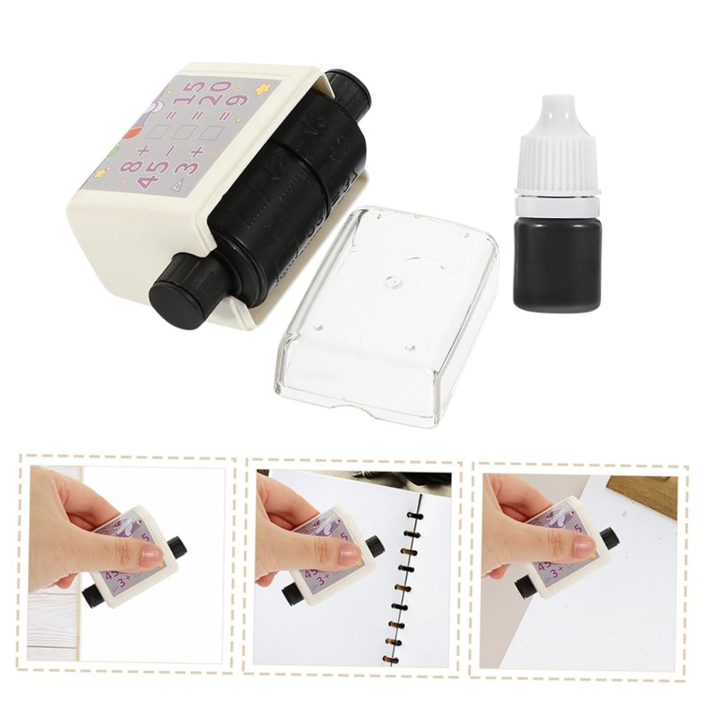 Gadpiparty 2sets Math Roller Stamp for Boy Girl Self-inking Addition