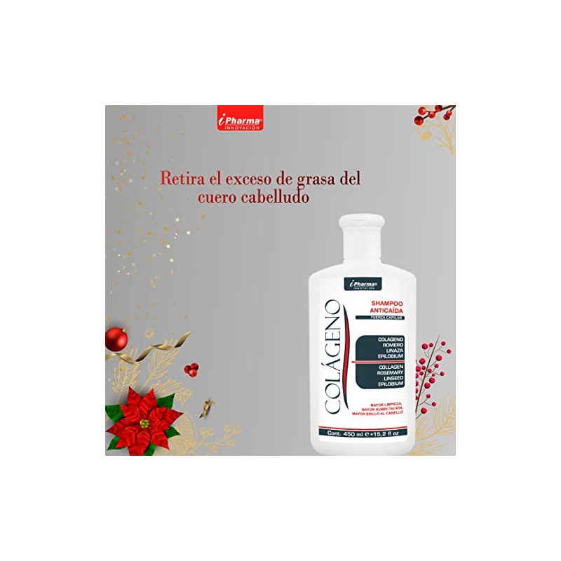 Shampoo Anticada con Colgeno Romero Linaza, Ayuda a reducir la