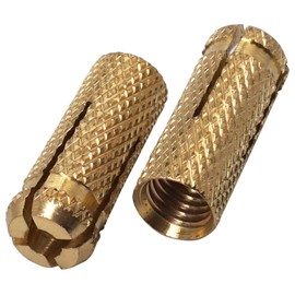 SKIR'CO (Pack of 30) Brass Drop in Anchor M10 x 32 mm Bolt Sleeve Expansion Wall Dowel Masonry Concrete Anchor