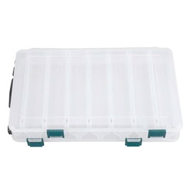 VIFER Bait Box Double Sided Storage Box Fishing Lure Plastic Clear Organizer Fishing Tackle Tackle (14 Slots)