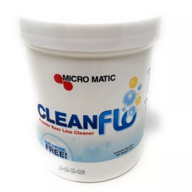 MICRO MATIC CLEAN FLO Chlorine Free Powder Beer Line Cleaner 16 ounces