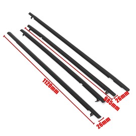 MotorFansClub 4PCS Weatherstrip Window Seal fit for Compatible with Honda Civic 2006 2007 2008 2009 2010 2011, Door Outside Trim Seal Belt, Black