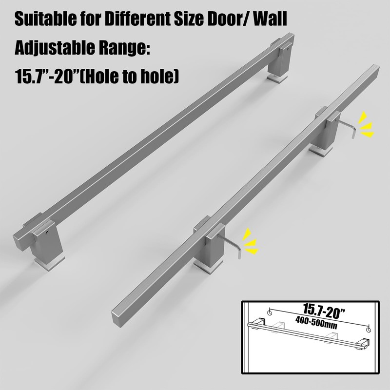 YTTSOYTS Glass Shower Door Handle Towel Bar 540MM Stainless Steel