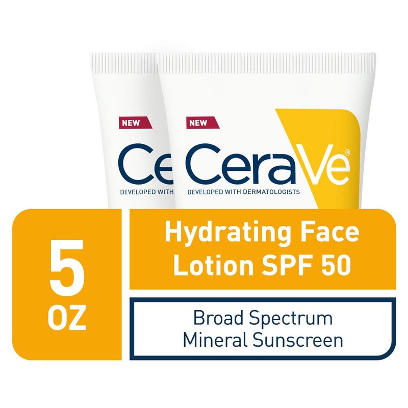 CeraVe 100% Mineral Sunscreen Spf 50 | Face Sunscreen With