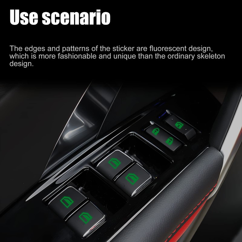 Luminous Stickers on The Outer Door Handle Button Switch Panel