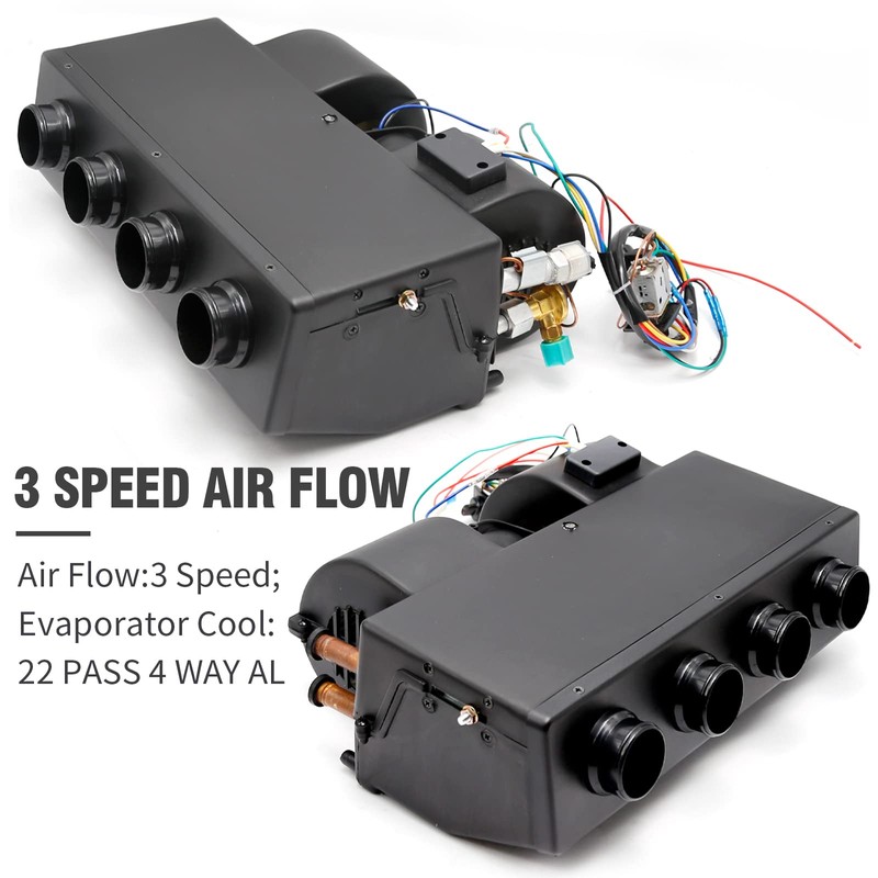 Saihisday A/C Air Conditioning Universal Evaporator Assembly Unit 12V, Under-Dash