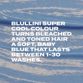 BLEACH LONDON Blullini Semi-Permanent Hair Colour Cream - Baby Blue, Vegan, Cruelty Free, Vibrant Temporary Hair Dye 150 ml