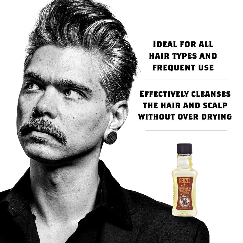 Reuzel Daily Shampoo, Cleanses Hair and Scalp, 100 ml