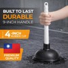 Gripzo Sink Plunger – 4 Inch Rubber Cup with 9