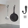 GLADFRESIT 10 Pieces Coat Hooks - Black Single Prong Metal
