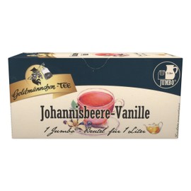 Goldmännchen Jumbo Tea Blackcurrant-Vanilla, Blackcurrant Tea, Vanilla Tea, 20 Tea Bags, Big Bags, 3179