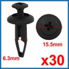 A ABSOPRO 30 Pcs 6.3mm Retainer Clips Plastic Rivets Mud