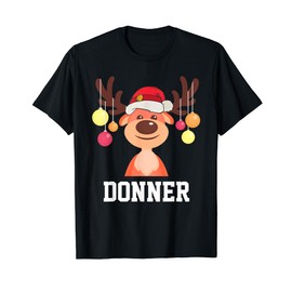 Funny Santa Reindeer Donner Christmas Group Costume T-Shirt