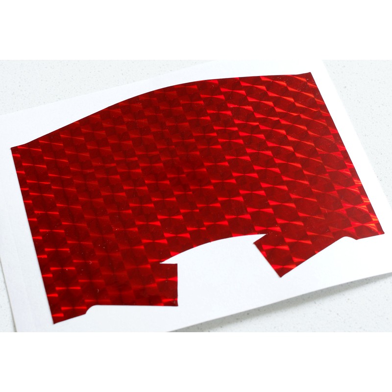 Artisticky Funky Holographic DEFRACTO RED Sticker for Asthma Inhaler (not