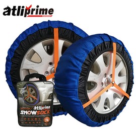 atliprime 2pcs Anti-Skid Safety Ice Mud Tires Snow Chains Auto Snow Chains Fabric Snow Tire Chains