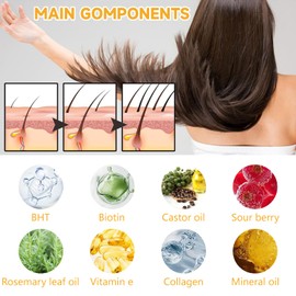 Biotin Haarwachstum Serum, Hair Growth Serum für Haarwachstum Beschleunigen, Haar Wachstum Serum, Haar Wachstum Serum Anti Haarausfall, Fördert die Haardichte Bei, Befeuchtung Trockenem(30ml)