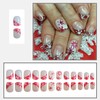 RIICFDD Christmas Press on Nails Short Square Fake Nails with