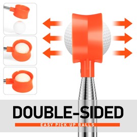 VIMPSEY 9Ft/12Ft/17Ft/20Ft Golf Ball Retriever for Water Telescopic, High Durability Double Sided Golf Ball Picker Upper, Men's and Women's Golf Accessories Gifts. (9Ft)