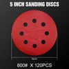 Pukamam 120 Pcs 5 inch Sanding Discs 800 Grit 8