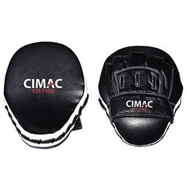 Cimac Focus Mitts Leather Boxing Pads Curved Adult Kids Martial Arts Gym Fitness