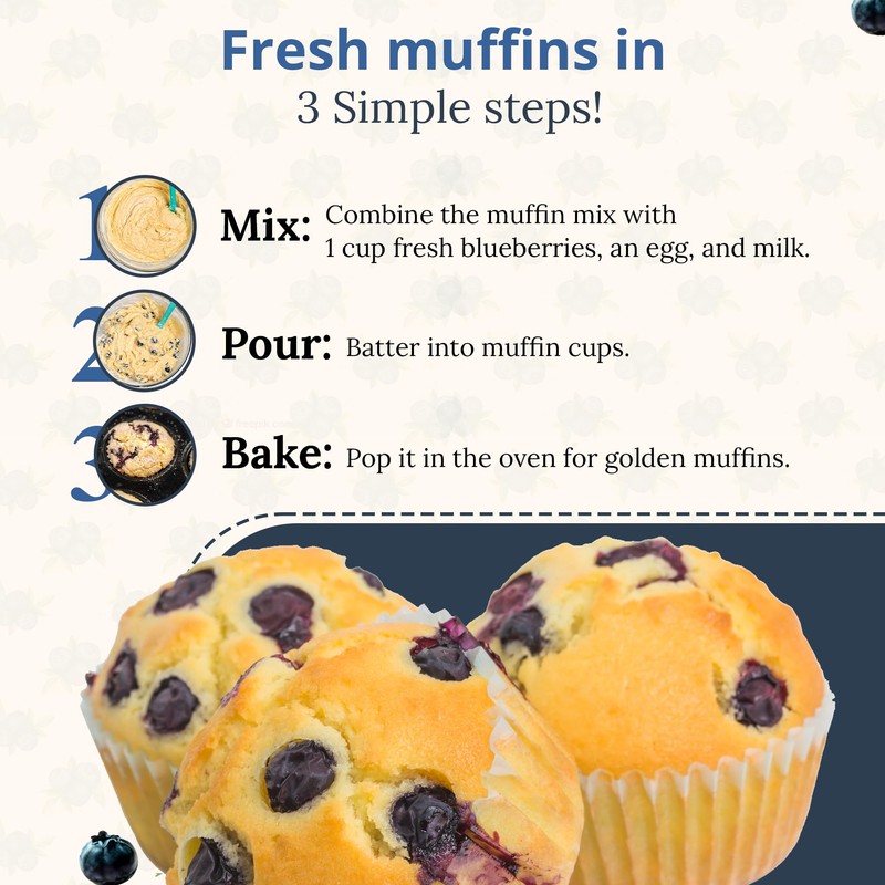 Concord Foods Blueberry Muffin Mix | Easy Bake Bread Mix