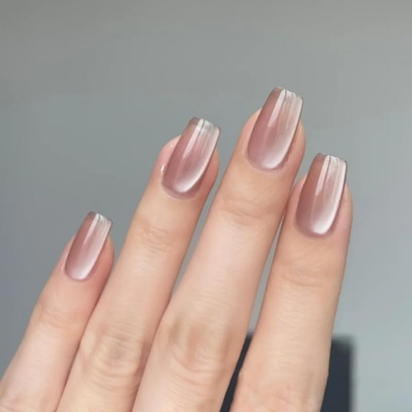 Press On Nails, Cat Eye‘s Beauty Pattern in Glue on