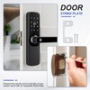 PATIKIL 1" x 2.24" Deadbolt Strike Plate, 1 Set Adjustable