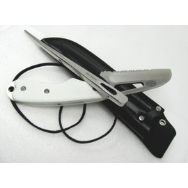 Myerchin Knives Professional Offshore System Fixed Blade Rigging Tool Generation 2 Knife and Marlinspike Sheath Fits Both Tools ⛵ G10 Clean White Handles 🤍