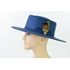 T's Luxury Fedora Wide Brim Hat Smoke Blue