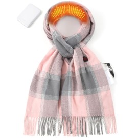 EN'DA professional Heated Scarf for Women Rechargeable with Battery, 3 Levels Temperatures Setting, Winter Warm Intelligent Electric Heating Scarf