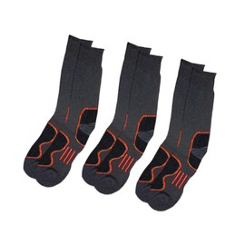 Explorer Extreme Impact Wool / Cotton Crew Socks (3 pack), Charcoal Marle, , 11+
