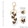 XGALBLA Black Cute Initial Letter R Keychain for Women, Butterfly
