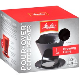 Melitta Coffee Maker, Single Cup Pour-Over Brewer, Black (Pack of 8)
