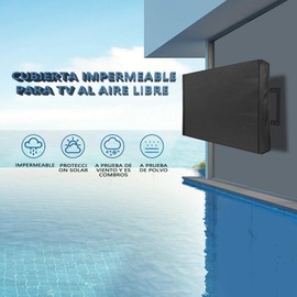 Cubierta de TV para Exteriores,Funda para tv 50-52 Pulgadas Exterior,210D Impermeables, Duradero y Conveniente, Anti-UV Portada del Televisor,Prueba lágrima,con Bolsa de Almacenamiento Impermeable