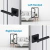 HISAFE Black Exterior Door Handle with Lock and Keys, Keyed