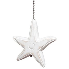 BLACK FOREST DECOR White Starfish Fan Pull