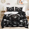 AILONEN Black Whith Gothic Skull Duvet Cover Set King Size,Dreamcatcher