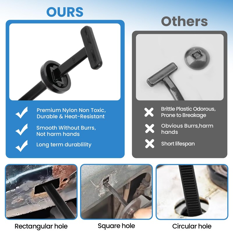 150Pcs Nylon Universal Cable Tie Buckle Nylon Zip Ties Button