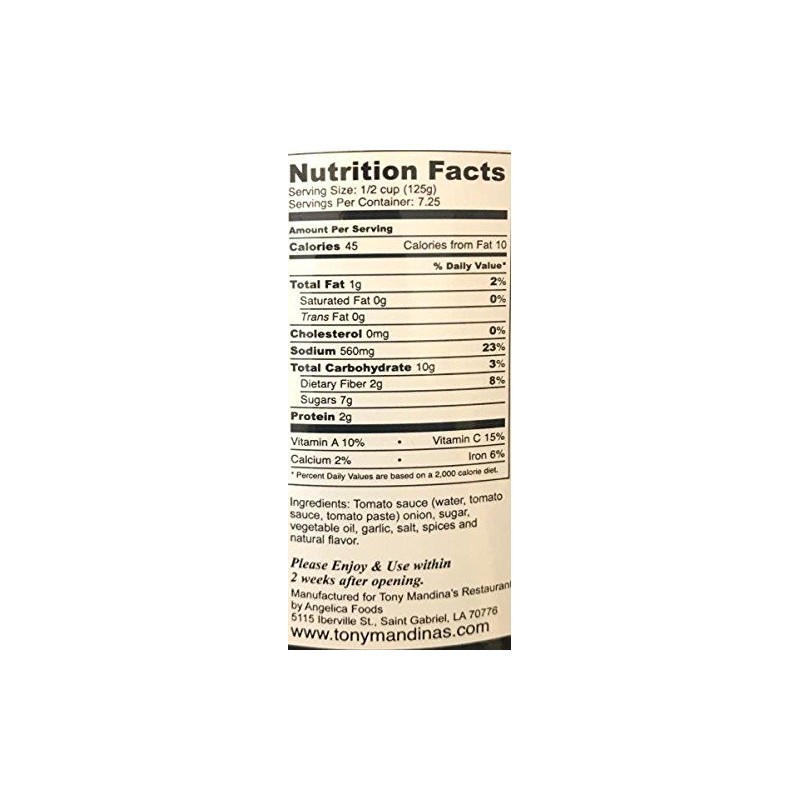 Tony Mandina's Restaurant Red Gravy, 32 Ounce