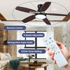 WXQGHDDF 42-Inch Ceiling Fan with LED Light, 5 Blades, 6-Speed