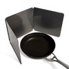 HIC Kitchen 3-Sided Splatter Guard, Non-Stick Carbon Steel, Heat Safe,