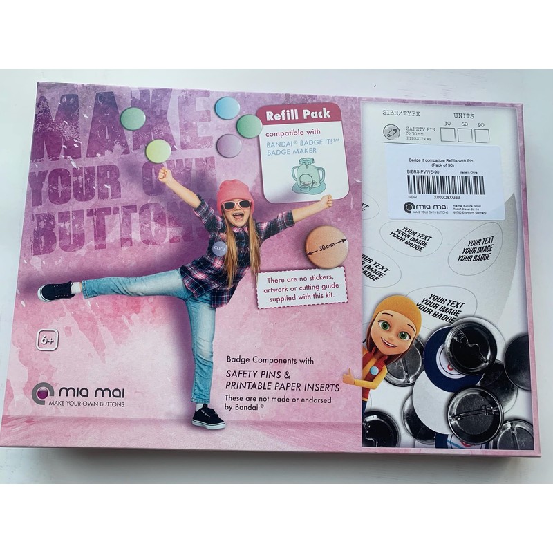 Badge It Compatible Refill Pack (90 Pieces) für 3 Button